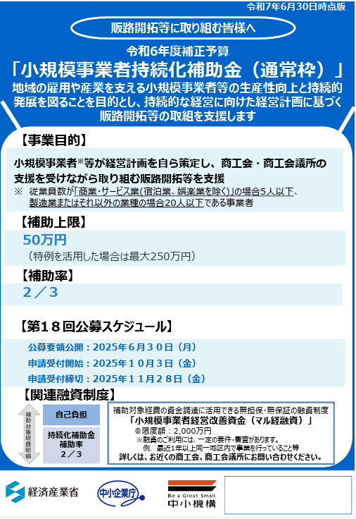 はじめての「小規模事業者持続化補助金（一般型・通常枠）」【第18回】